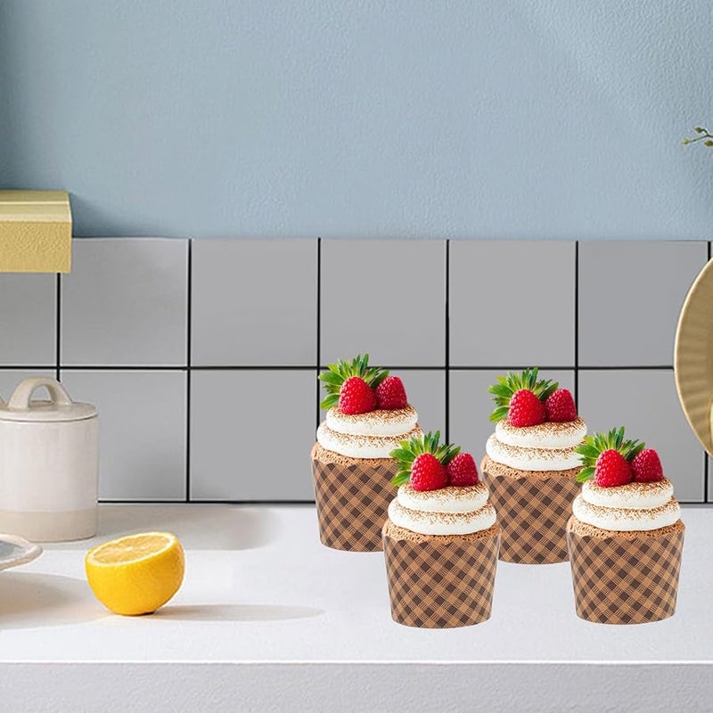 Kraft Paper Muffin Cups 50pcs Food Grade Baking Liners For Home And Parties - Image 3